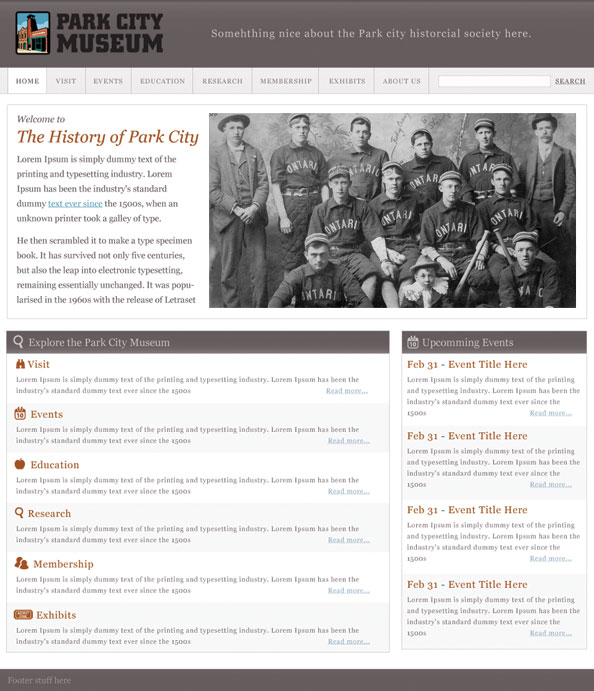 Portfolio Sample for Park City Museum