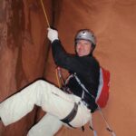 Bryan G on rappel.