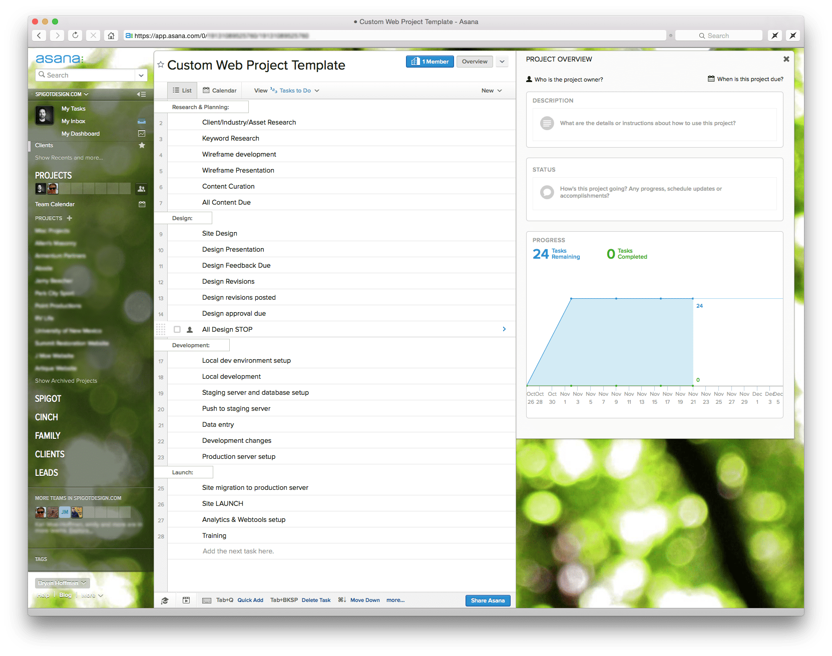 Asana Our Project Management System & CRM Spigot Design