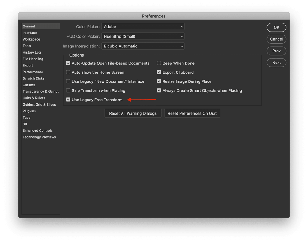 Turn Off Photoshop’s New Default Proportional Transform | Spigot Design