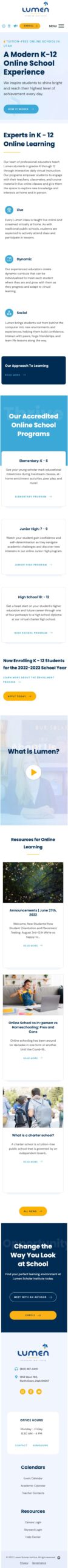Lumen Scholars, Website Redesign, Spigot Design, Mobile, Full Concept