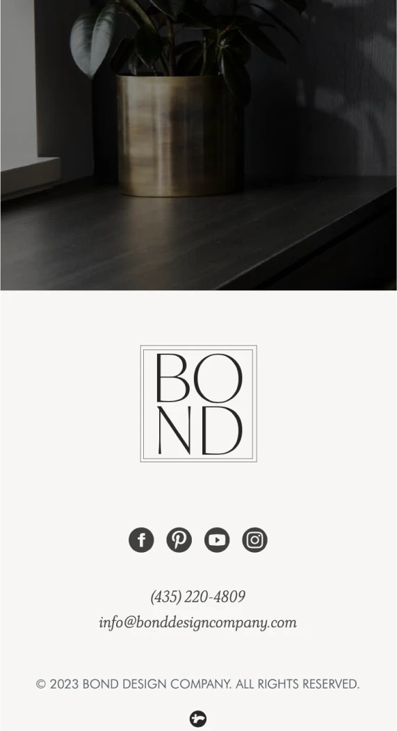 Bond mobile view footer