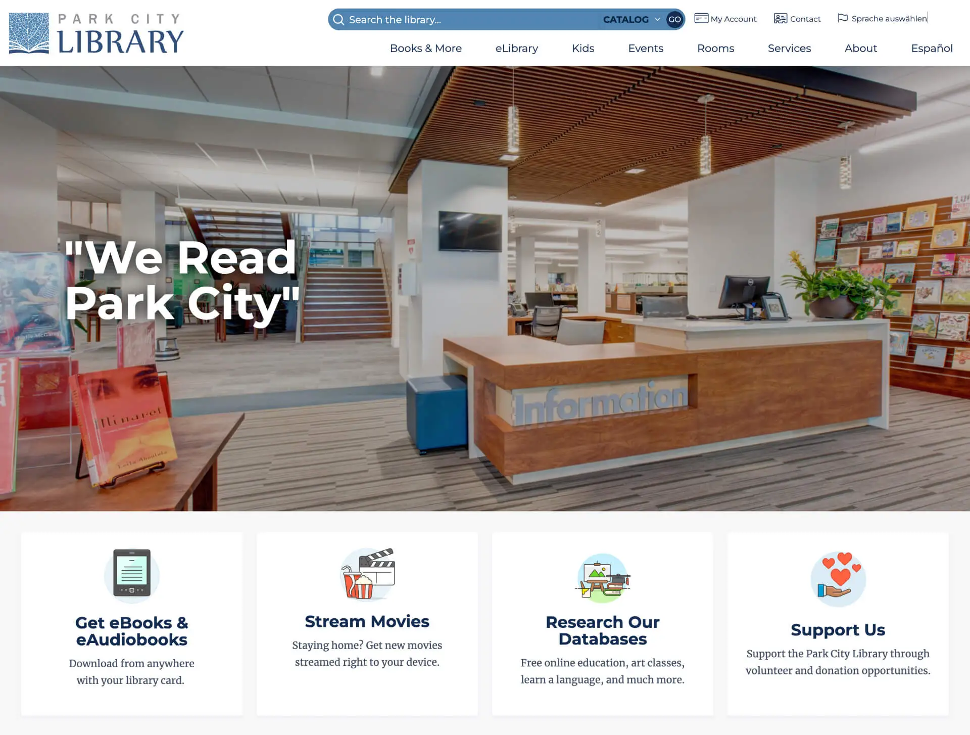 park city library homepage