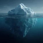 Image of an iceberg - depicting the true cost of things that are below the surface