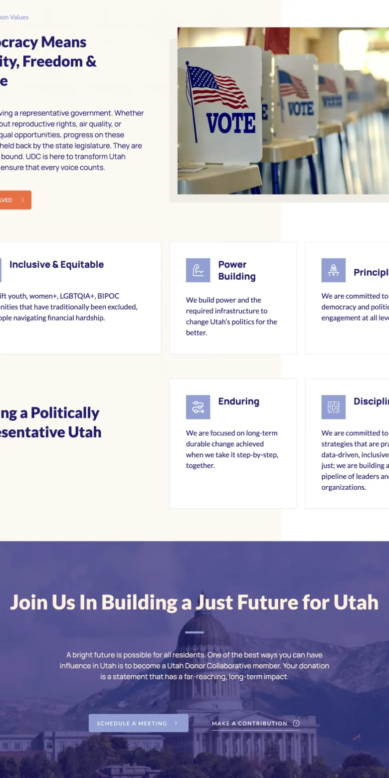 Utah Donor Collective website — Our Mission page