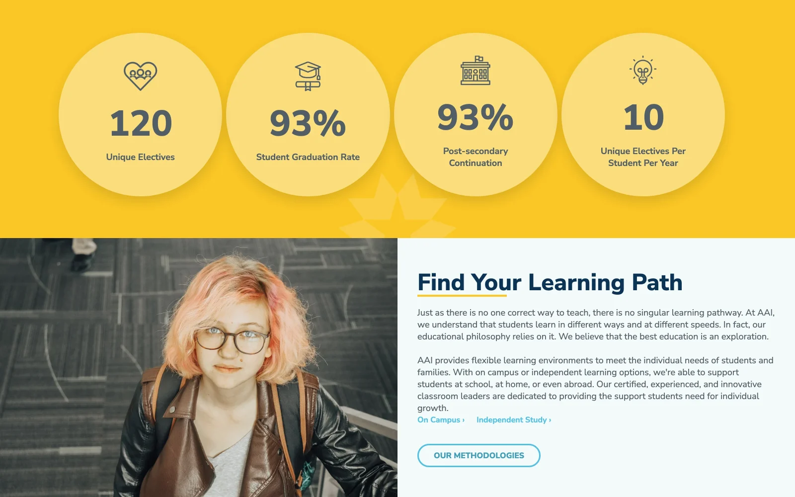 American Academy of Innovation website homepage — desktop view