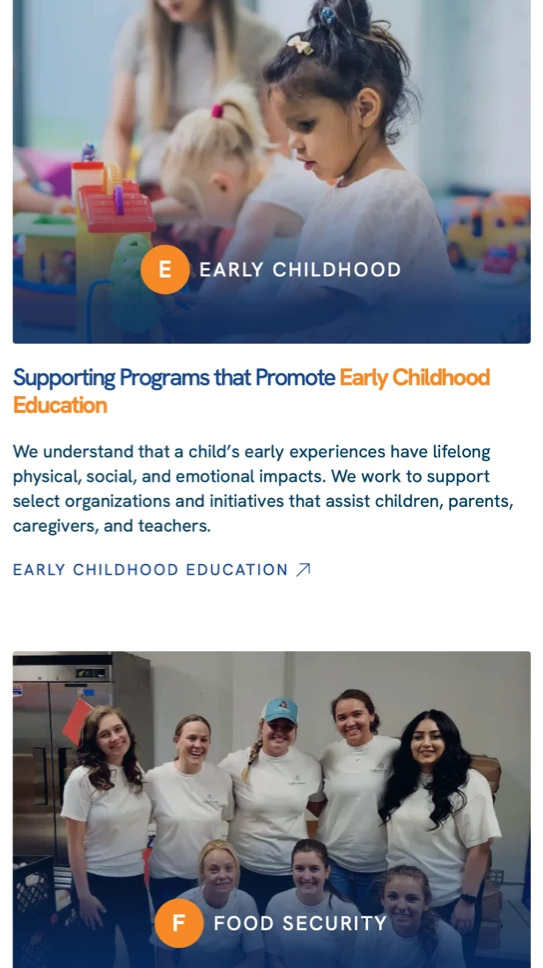 FJ Management website — Philanthropy page