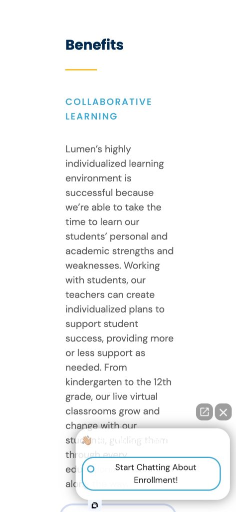 Lumen Scholar Institute mobile