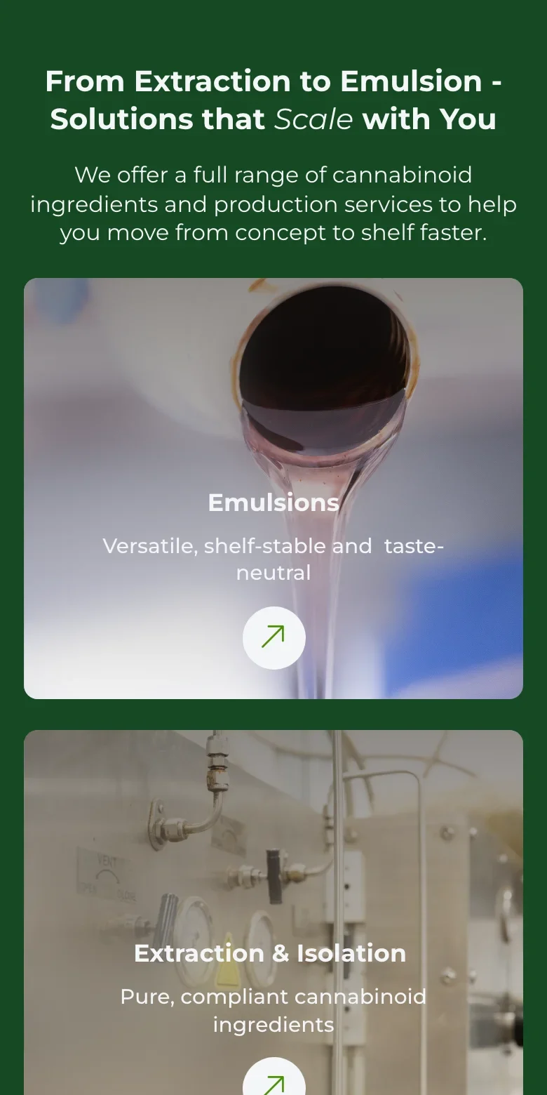 Northern Diversified website — mobile view