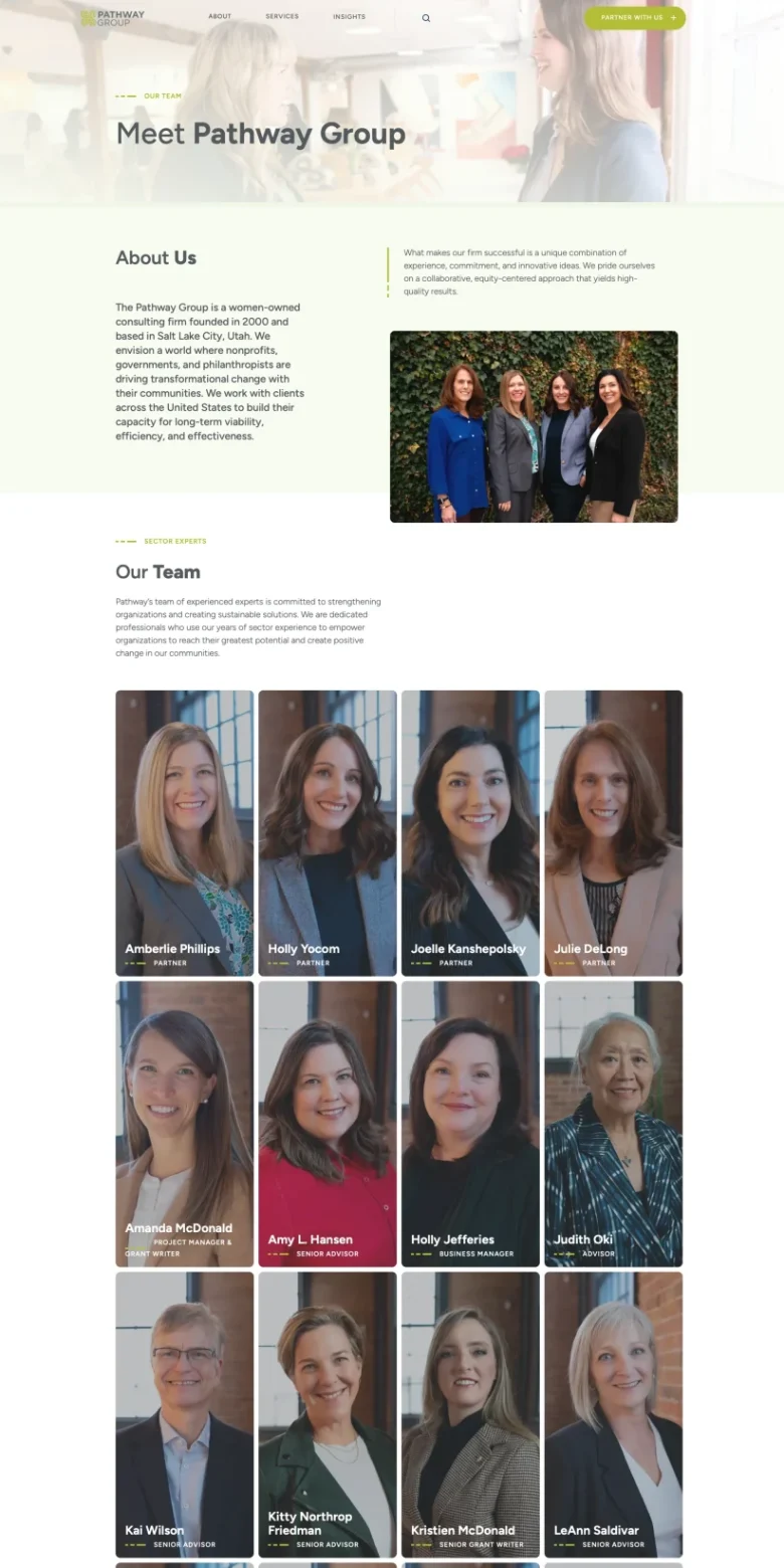 Pathway Group website — About page