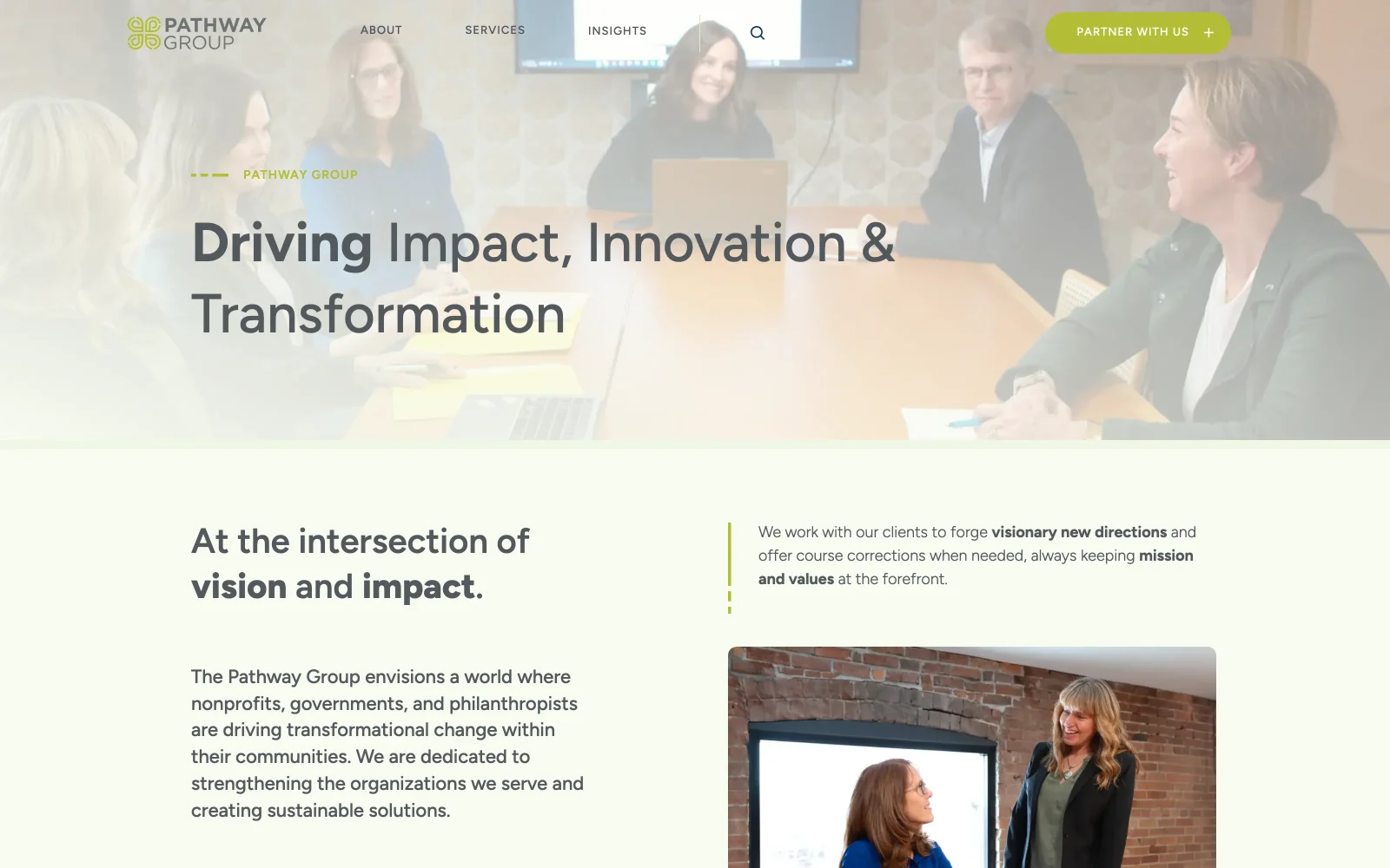 Pathway Group website — About page