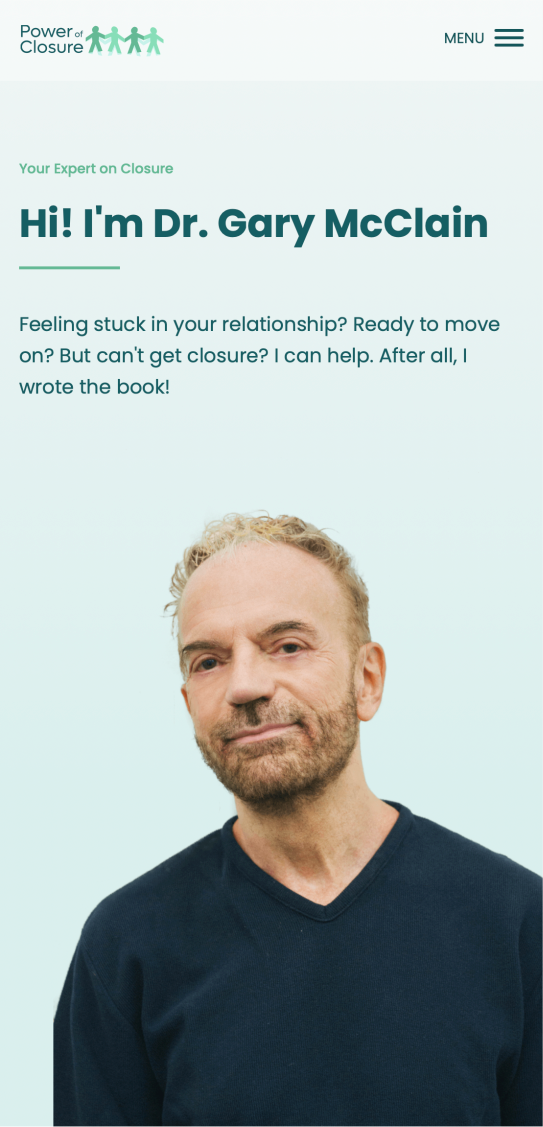Power of Closure website — homepage