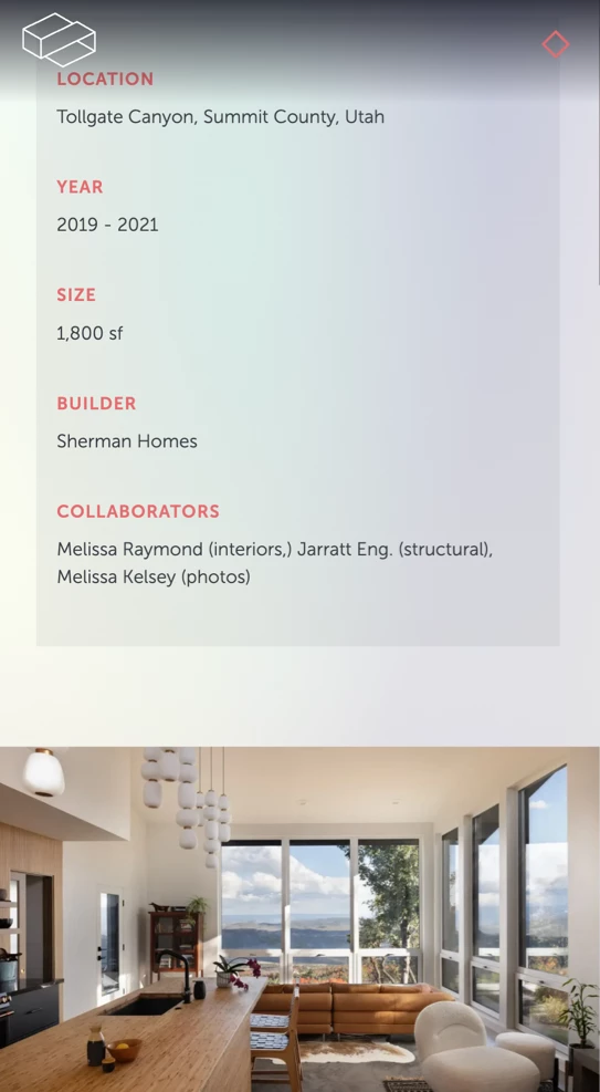 Stereotomic website — project detail page