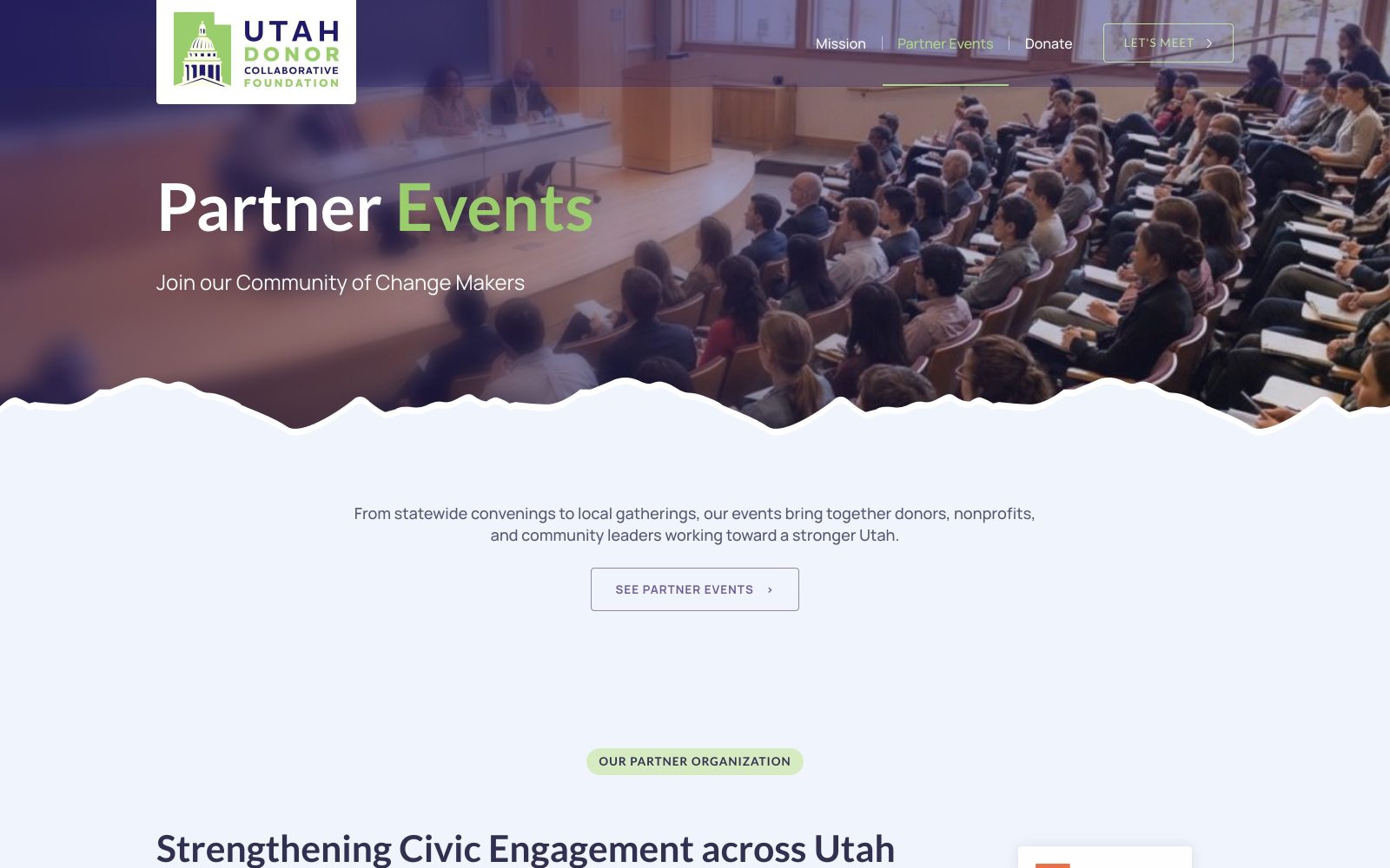 UDC Foundation website — Events Detail page