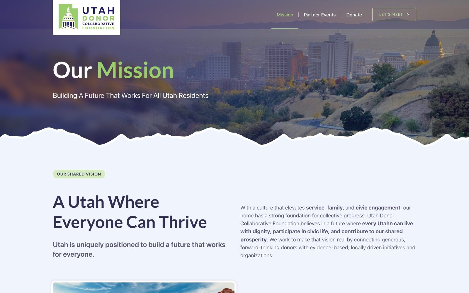 UDC Foundation website — Mission page