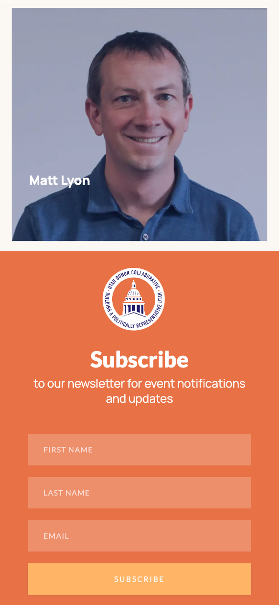 Utah Donor Collective website — mobile view